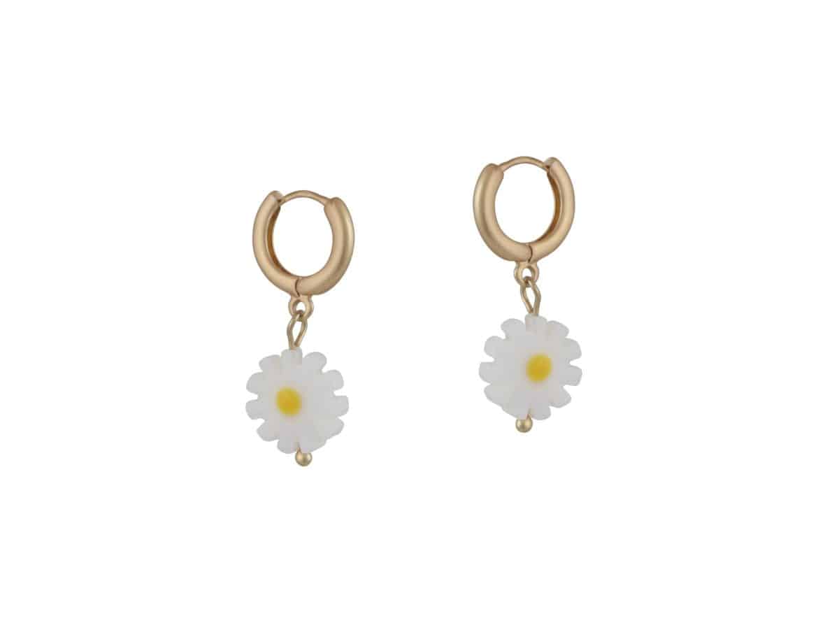 Cressida Gold Daisy Huggie Hoop Earrings - Big Metal London