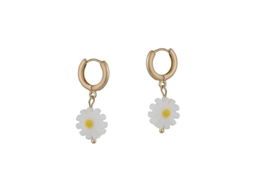 Cressida Gold Daisy Huggie Hoop Earrings - Big Metal London