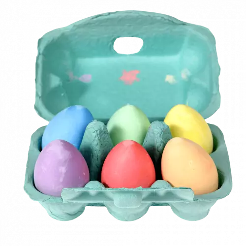 Six Coloured Chalk Eggs