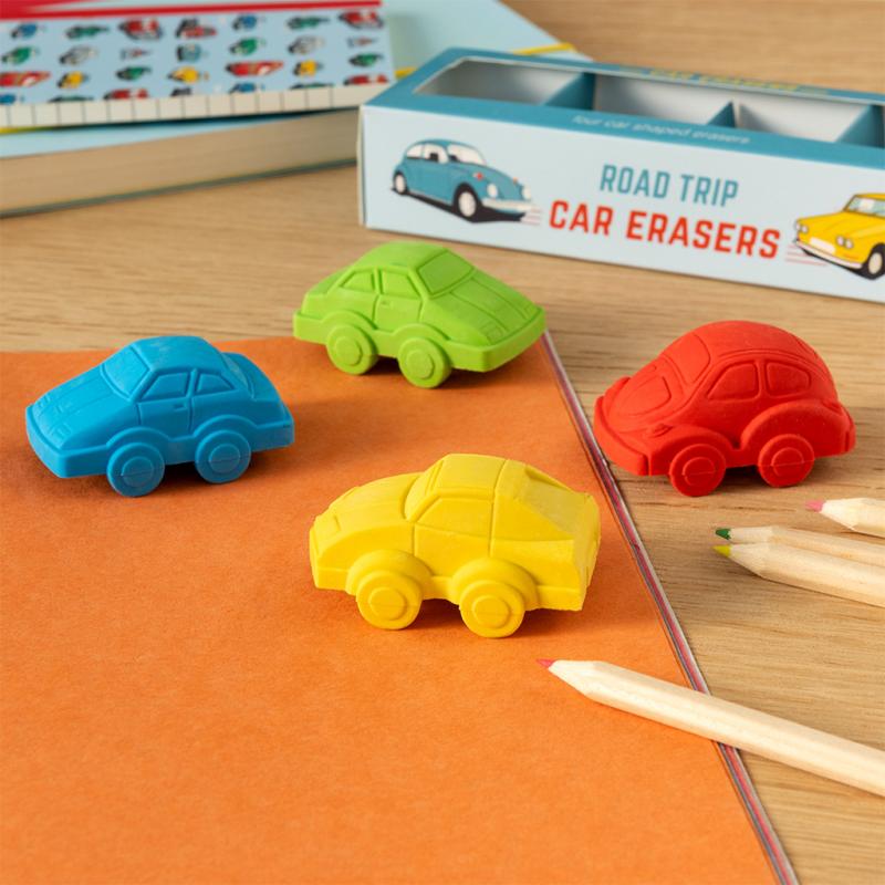 Car Erasers - Set of 4