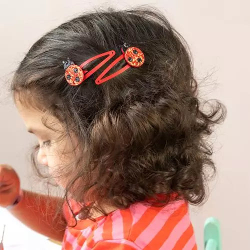 Ladybird Glitter Hair Clips - Set of 2