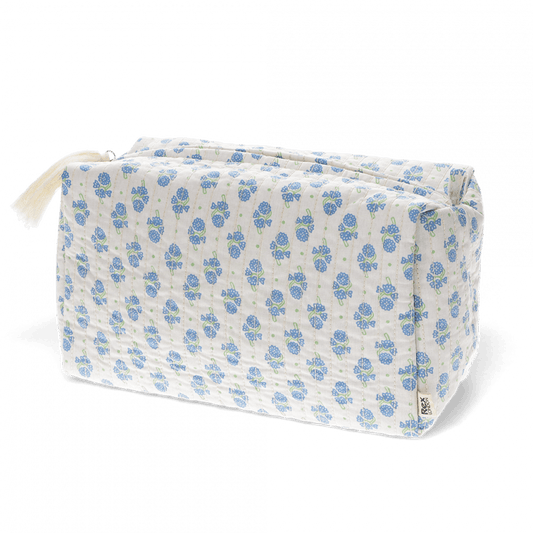 Quilted Wash Bag - Cornflower