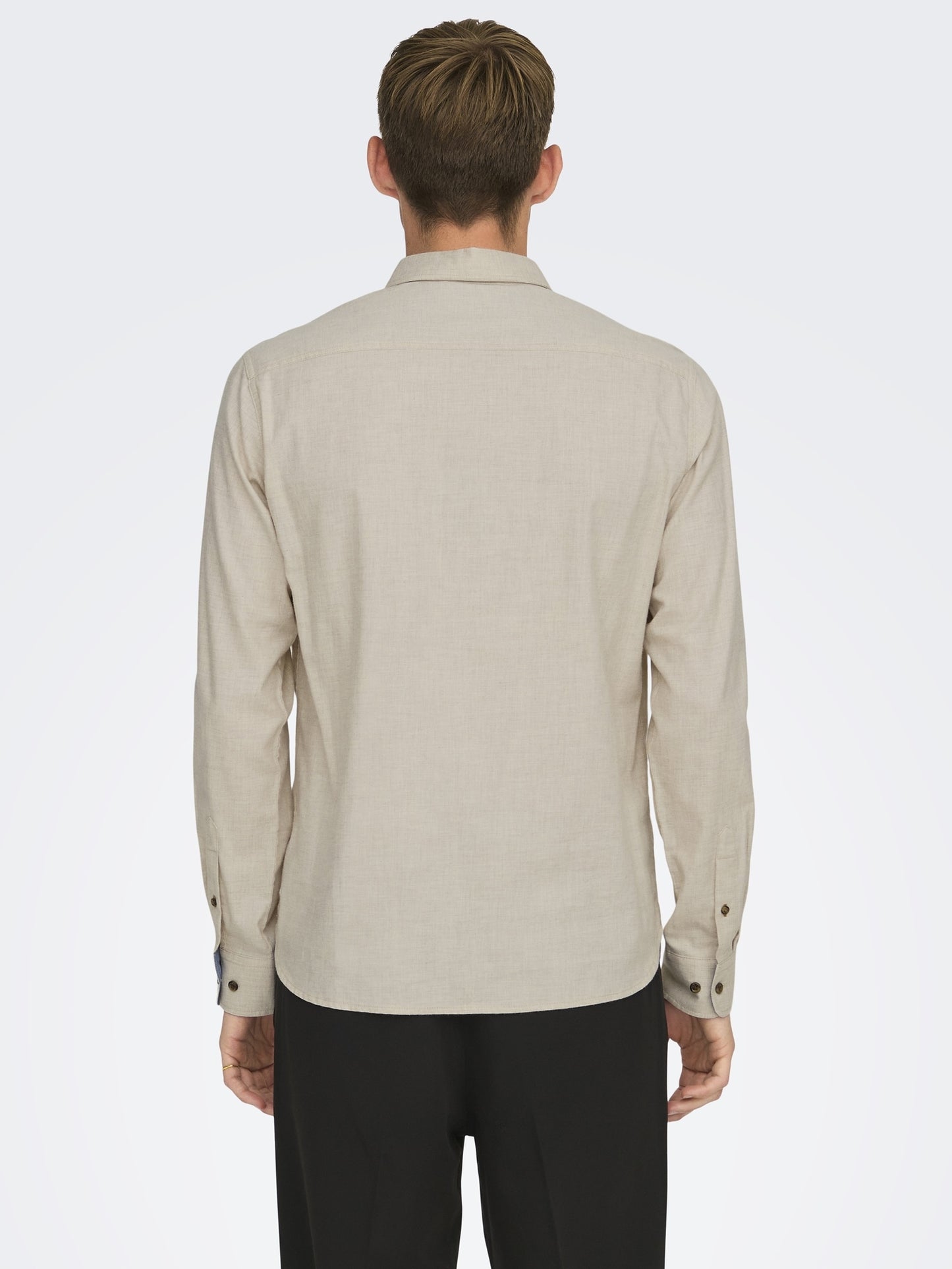 Only & Sons Gudmund Slim Shirt - Silver Lining