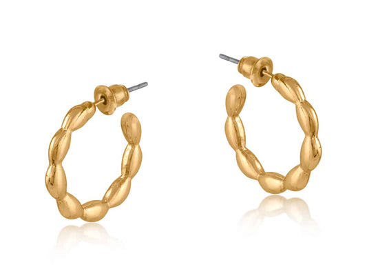 Layla Dotted Hoop Earrings - Big Metal London