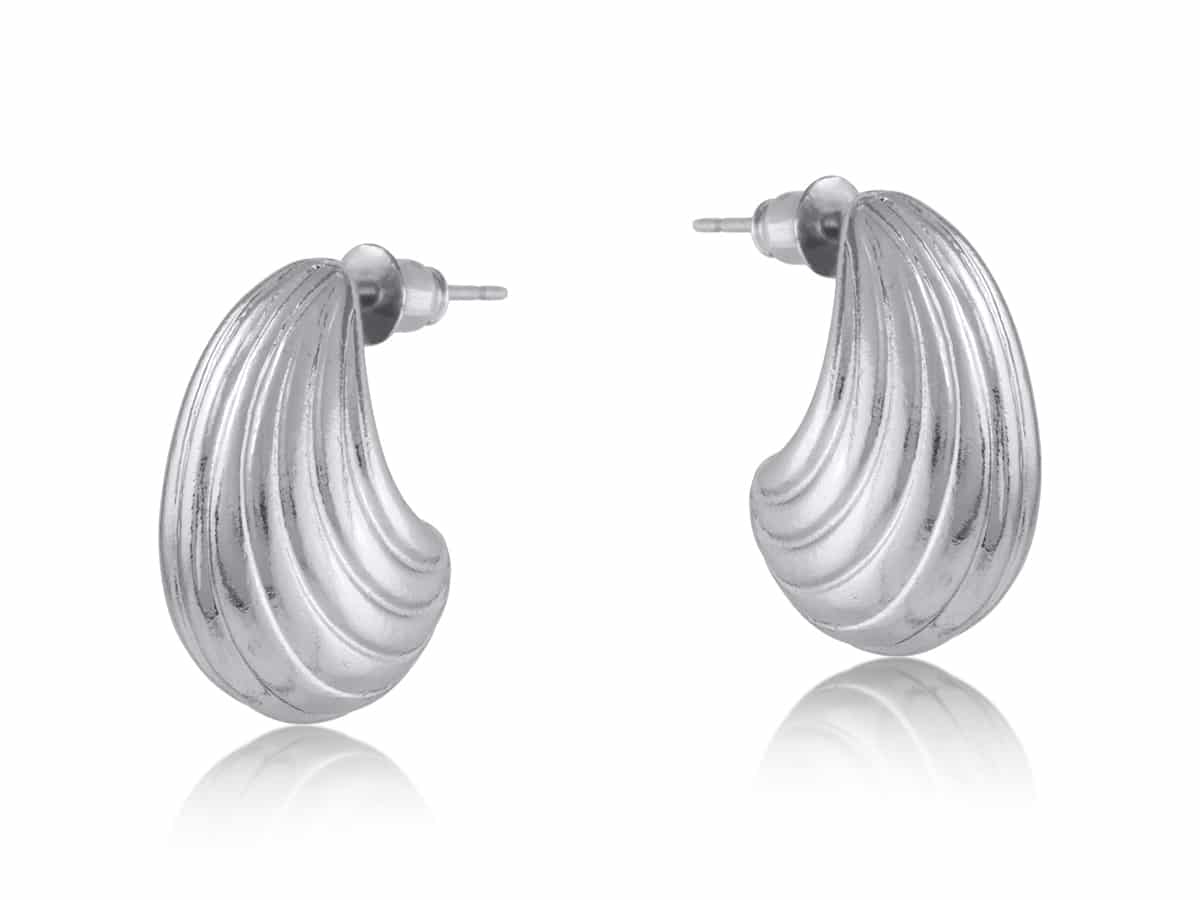 Aspasia Teardrop Shape Earrings - Big Metal London