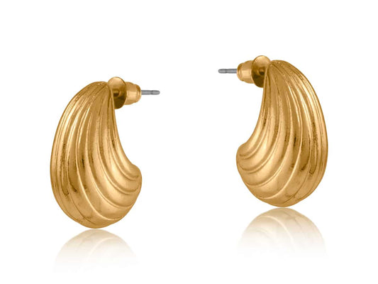 Aspasia Teardrop Shape Earrings - Big Metal London