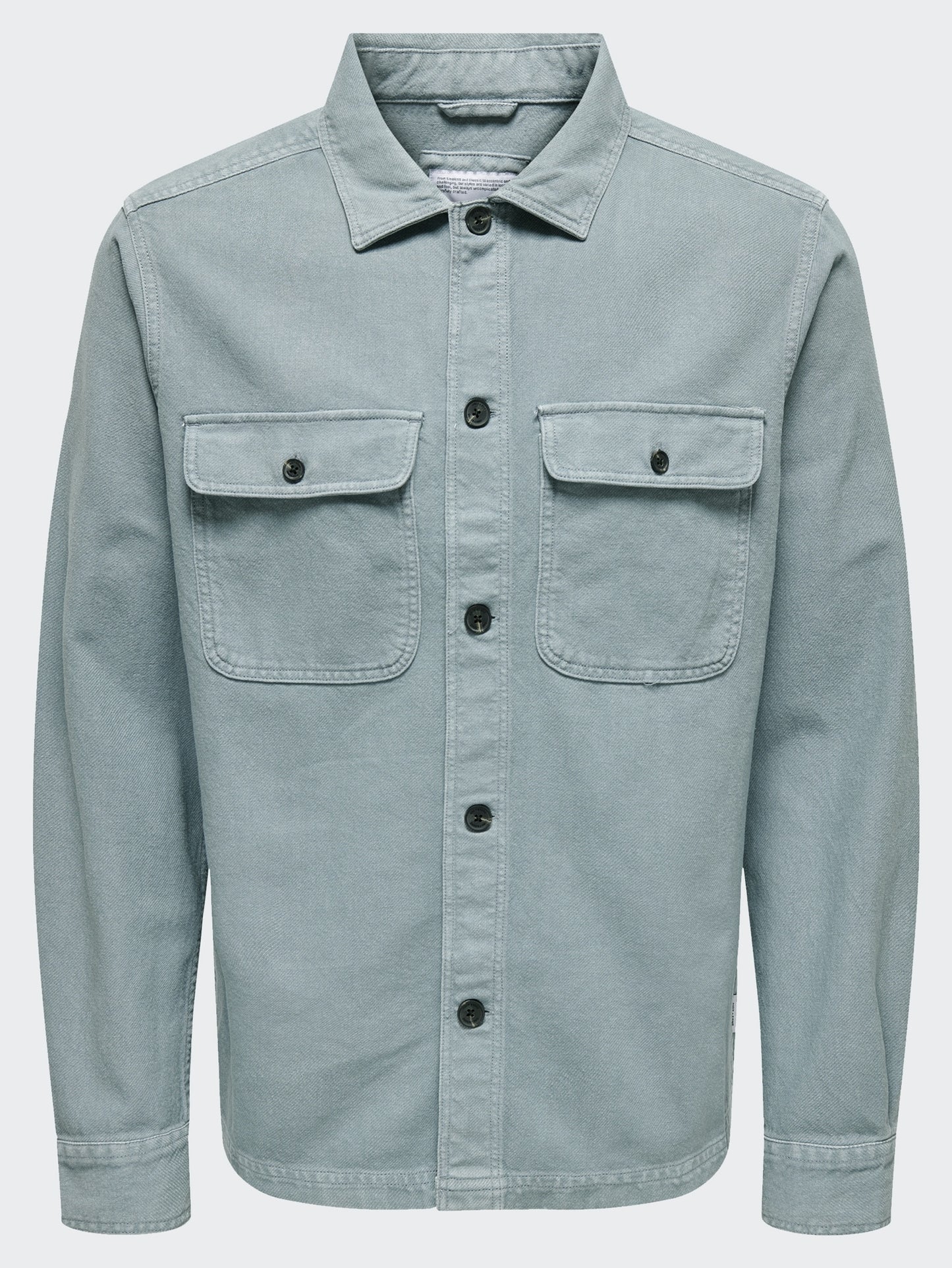 Only & Sons Oliver Twill Overdye Overshirt - Flint Grey