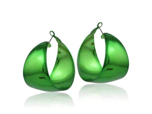 Ivanka Green Statement Metal Earrings - Big Metal London