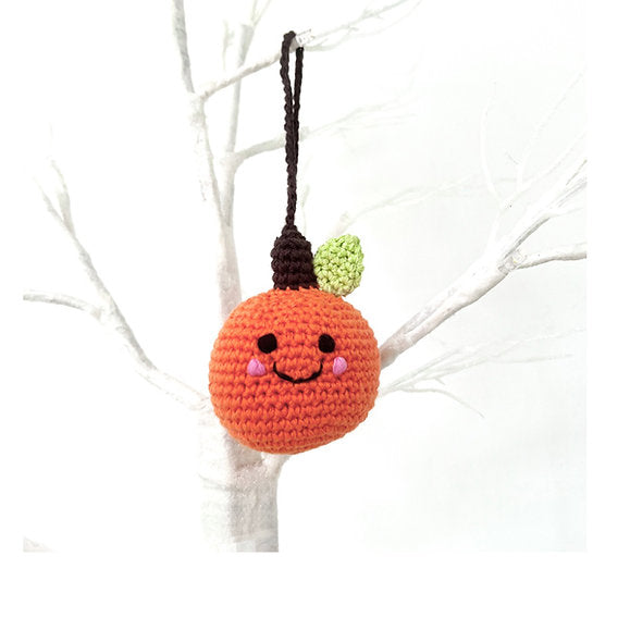 Pebble Knitted Orange Decoration