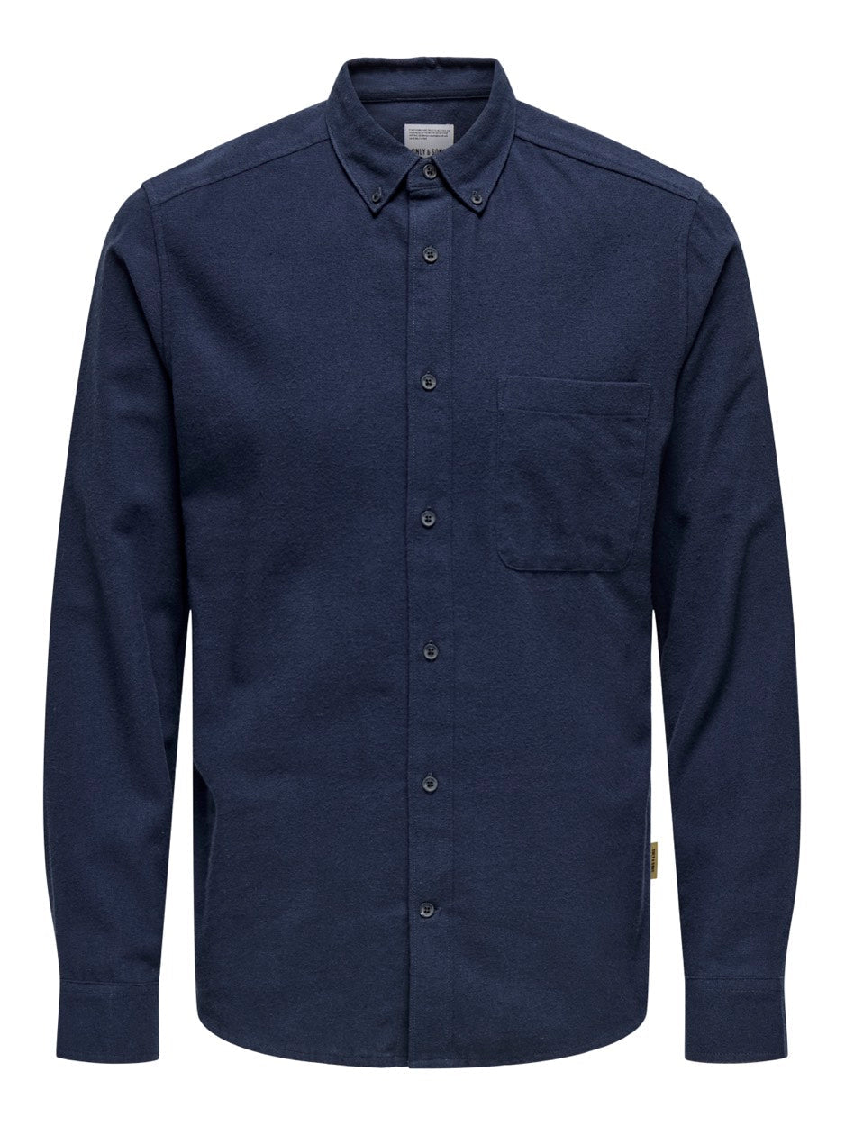 Only & Sons Gudmund Slim Shirt - Navy