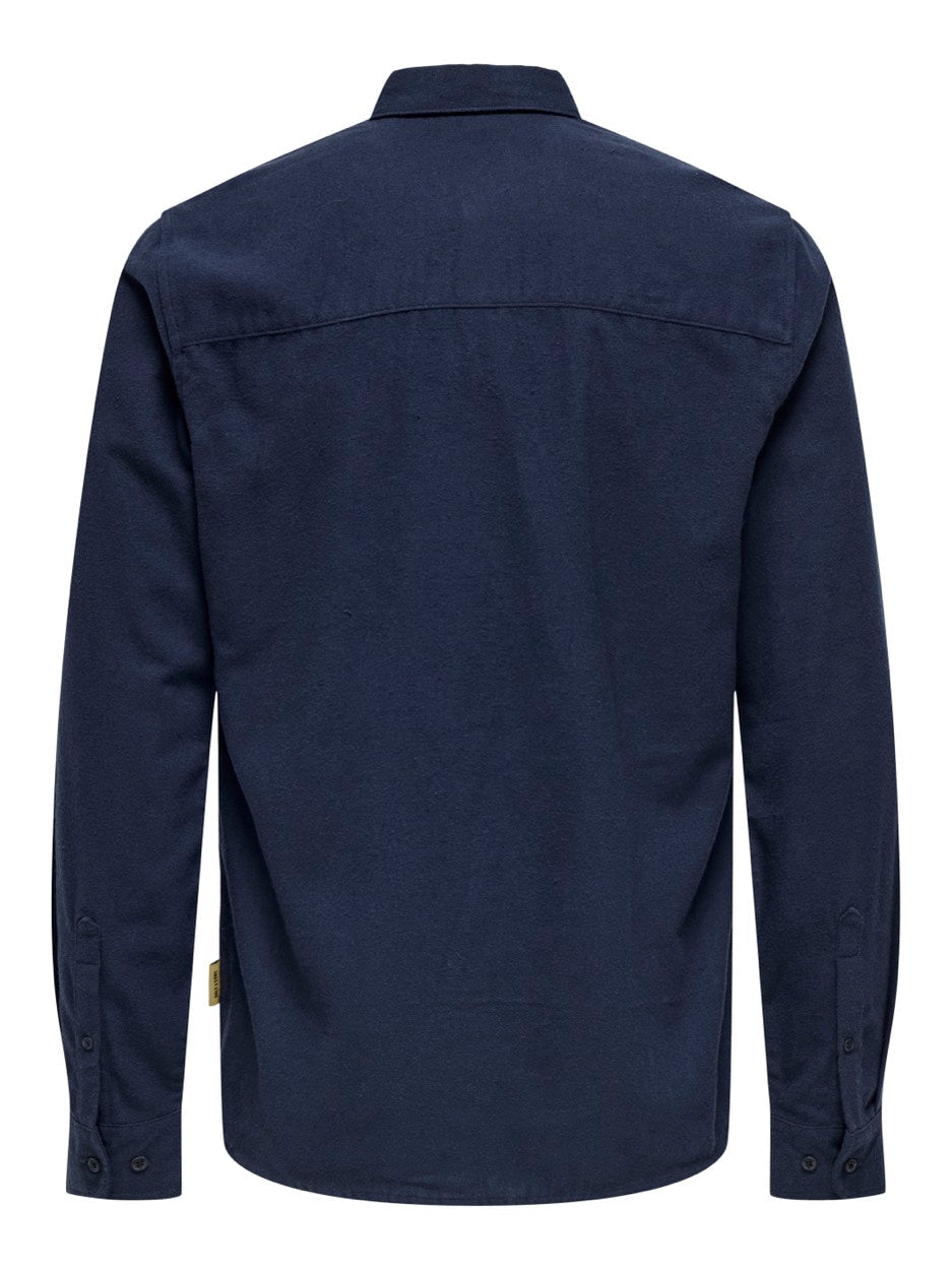 Only & Sons Gudmund Slim Shirt - Navy