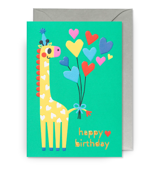 Happy Birthday Giraffe Card