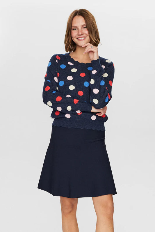 Numph Nubagataha Pullover - Dress Blue