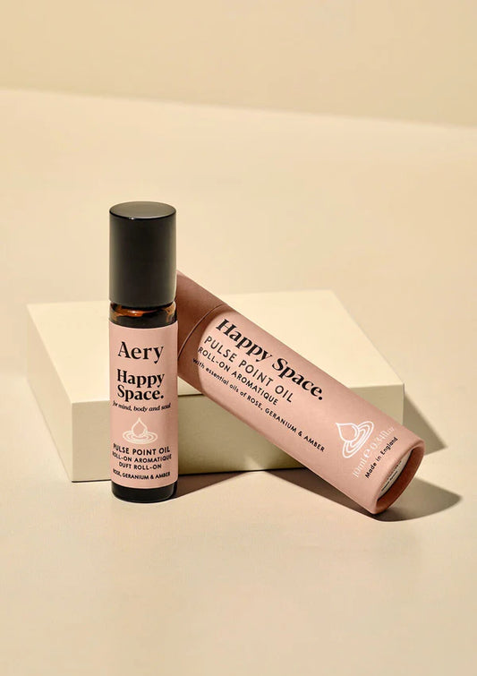 Happy Space Pulse Point Roll-On Oil - Rose / Geranium / Amber