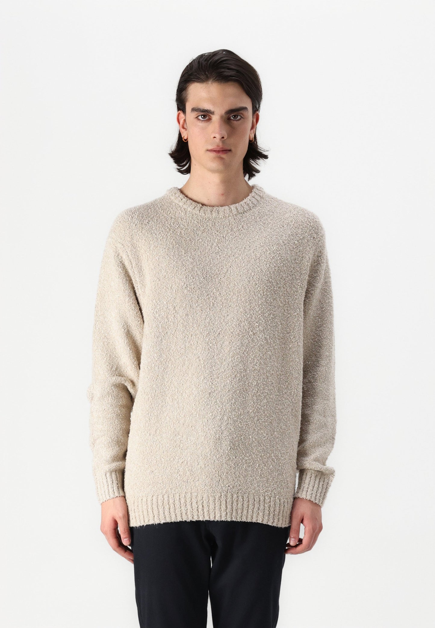 Only & Sons Rory Boucle Knit Jumper - Silver Lining