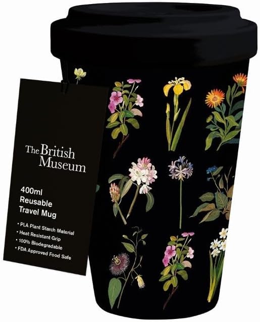 The British Museum Flower Print Travel Mug