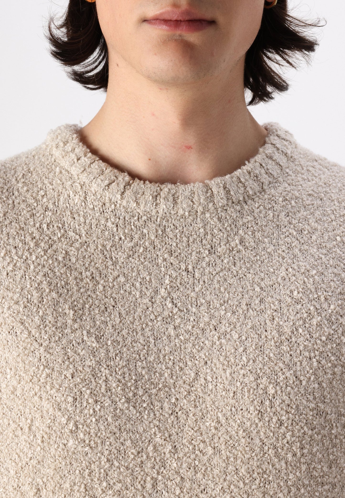 Only & Sons Rory Boucle Knit Jumper - Silver Lining