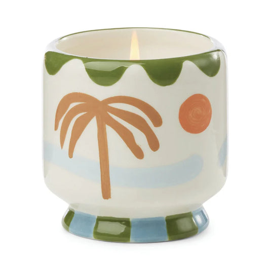 Paddywax Lush Palms Soy Wax Candle - Dewy Melon Violet & Driftwood