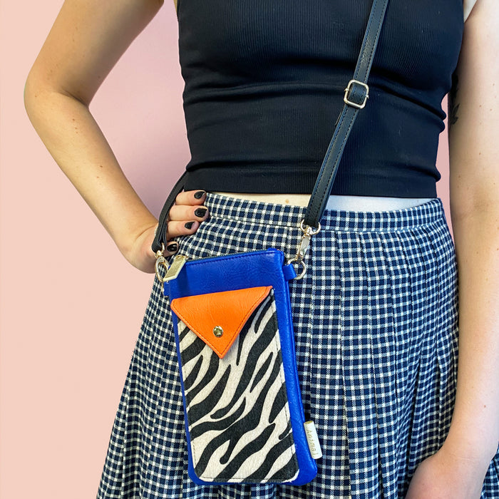 House of Disaster Animal Print Blue Zebra Phone Wallet