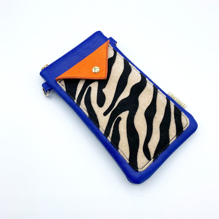 House of Disaster Animal Print Blue Zebra Phone Wallet