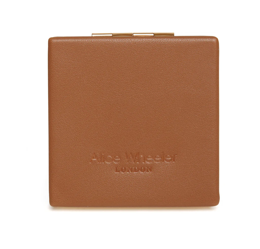 Alice Wheeler Vienna Mirror Compact - Tan