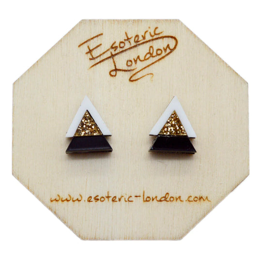 Esoteric London BLOCK & SHADOW GEOMETRIC STUD EARRINGS