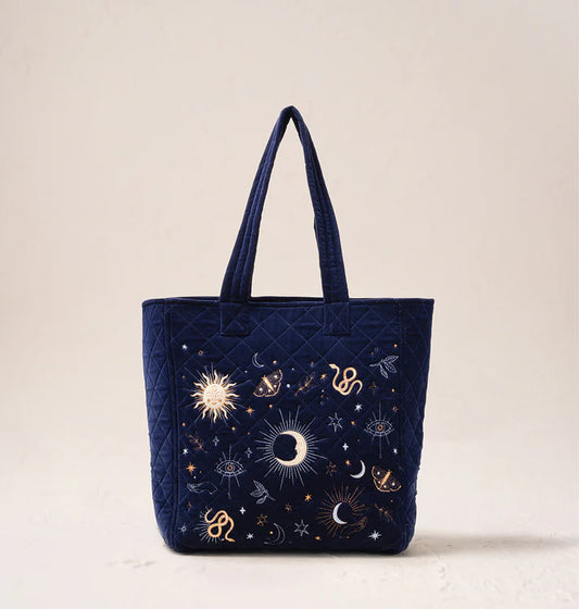 Elizabeth Scarlett Celestial Mysticism Tote - Navy