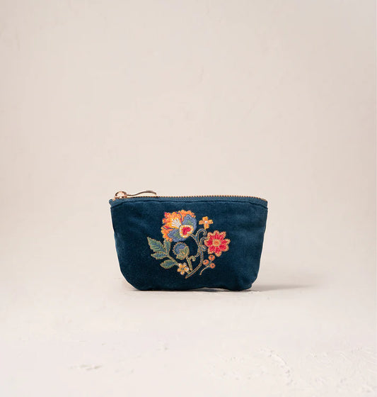 Elizabeth Scarlett Botanical Garden Coin Purse - Ink Blue