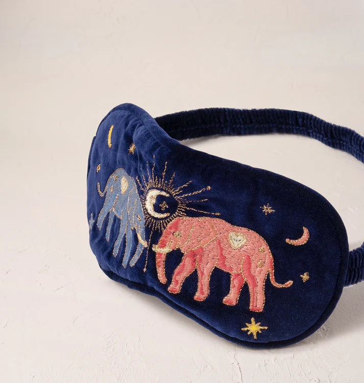 Elizabeth Scarlett Celestial Elephant Eye Mask - Navy