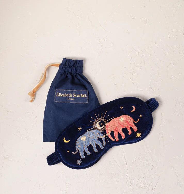 Elizabeth Scarlett Celestial Elephant Eye Mask - Navy