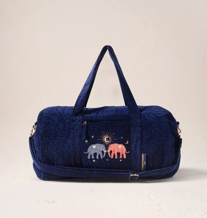 Elizabeth Scarlett Celestial Elephant Overnight Bag - Navy