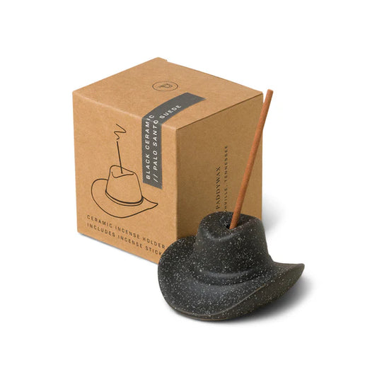 Cowboy Hat Incense Holder - Black