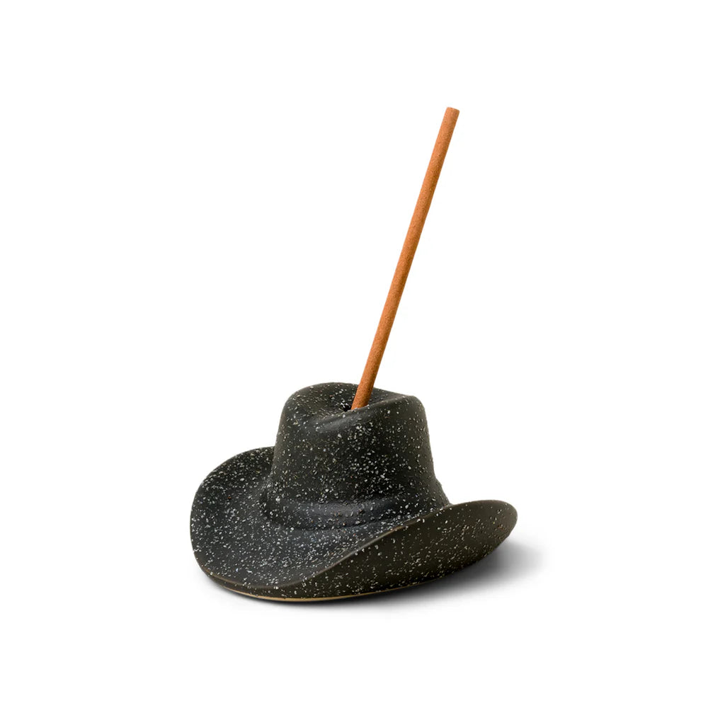 Cowboy Hat Incense Holder - Black