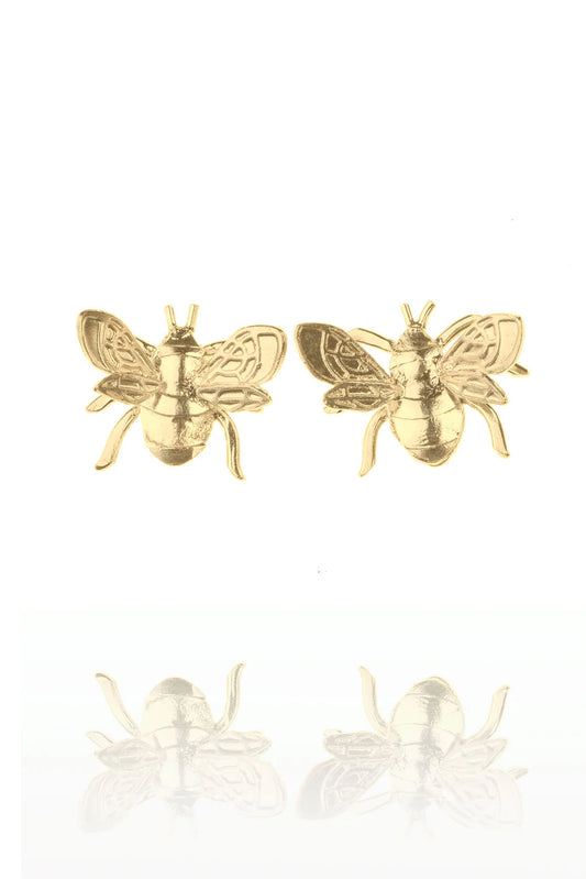 Amanda Coleman Bee Stud Earrings - Gold Plated Silver