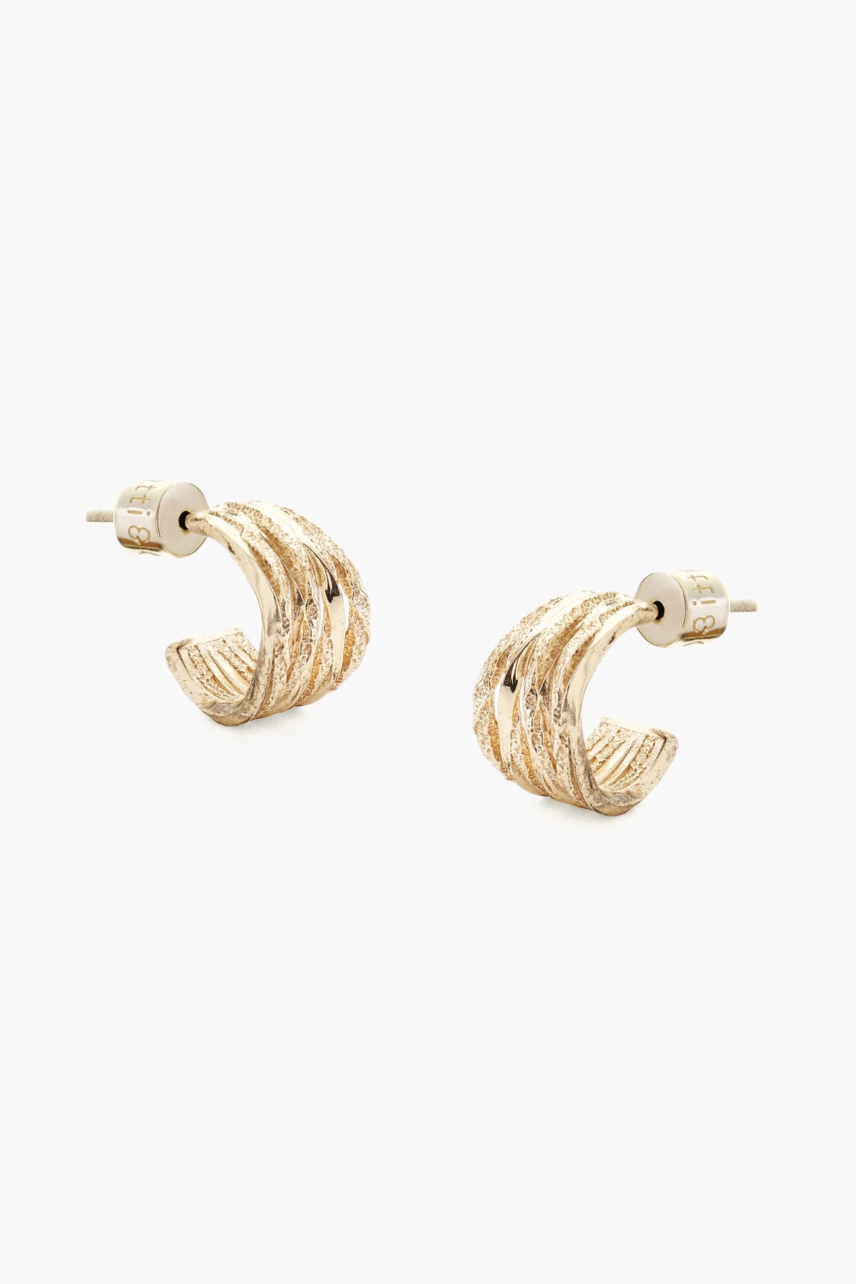 Tutti & Co Spiral Hoop Earrings - Gold