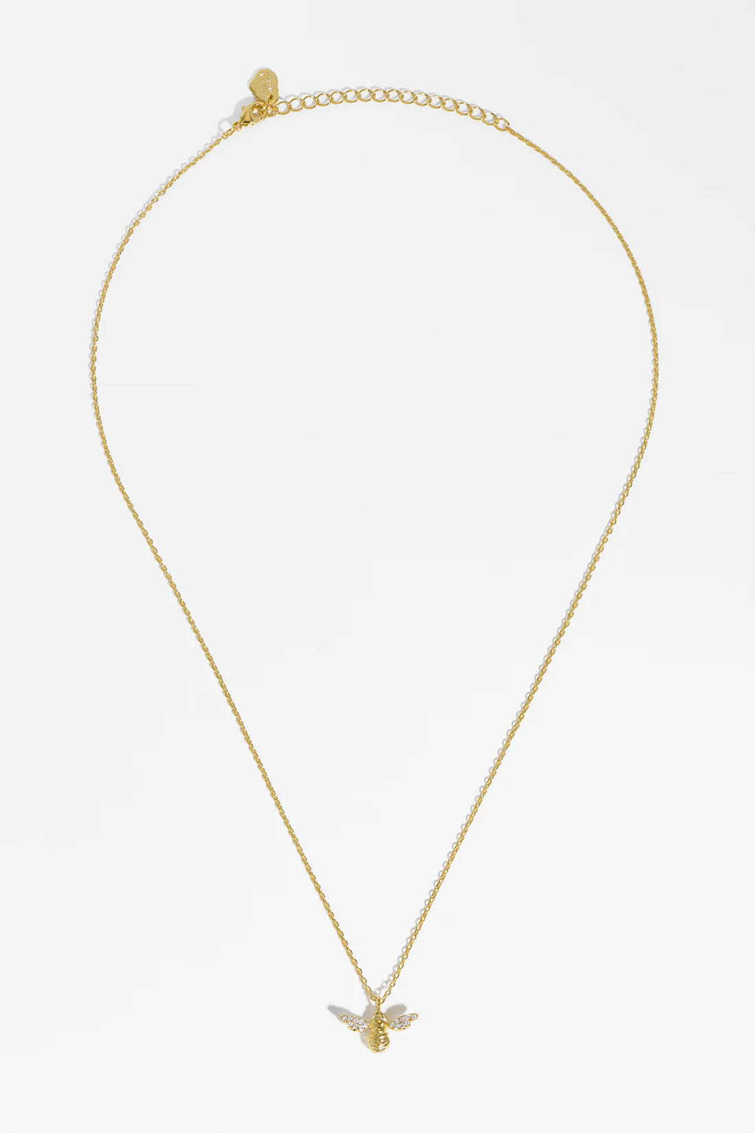 Estella Bartlett CZ Bee Charm Pendant Necklace - Gold Plated