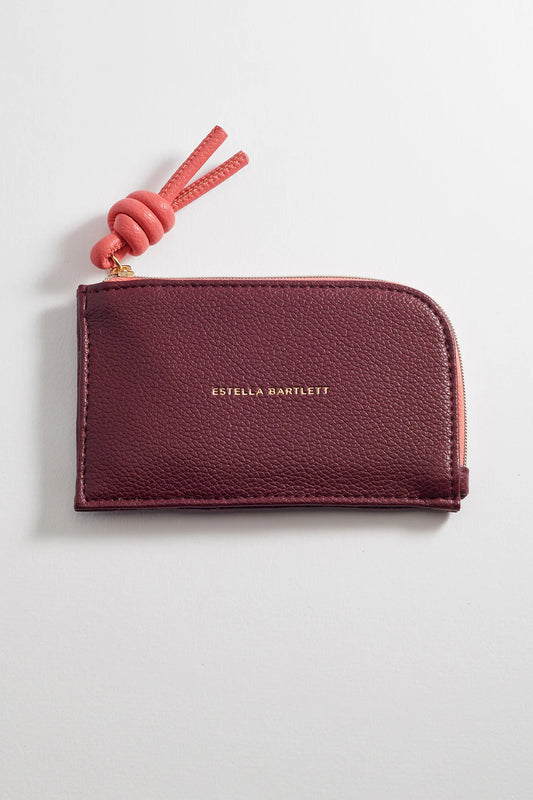 Estella Bartlett Knot Card Purse - Burgundy