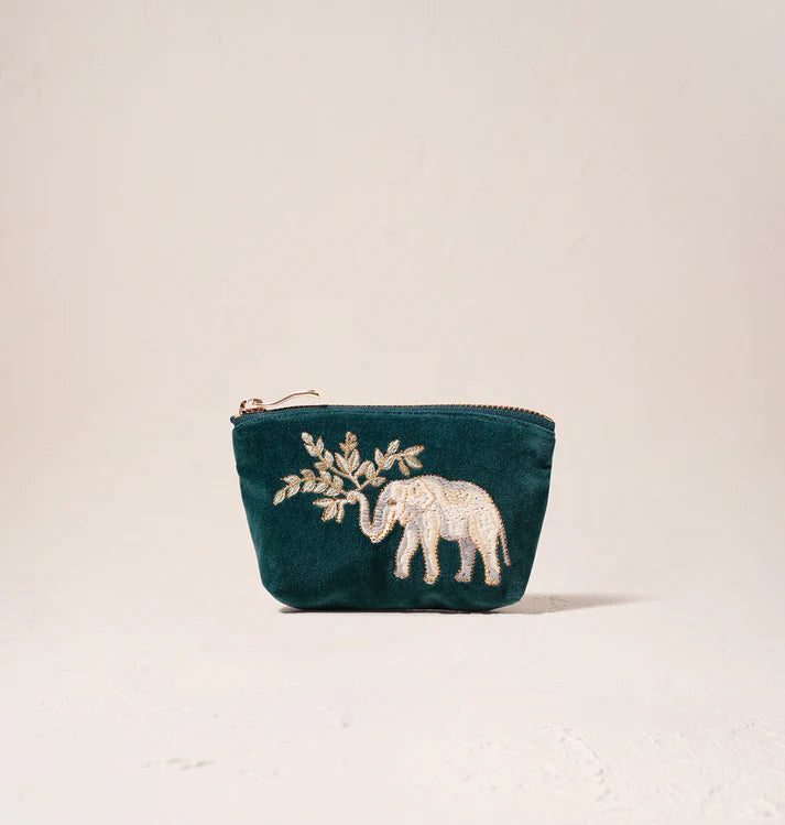 Elizabeth Scarlett Elephant Heard Coin Purse - Emerald