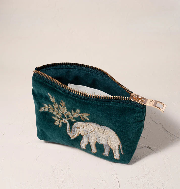 Elizabeth Scarlett Elephant Heard Coin Purse - Emerald