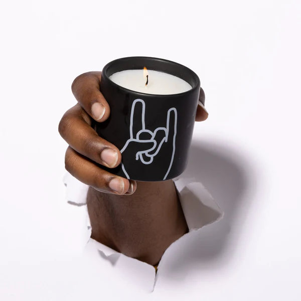 Rock On Leather & Oakmoss Candle