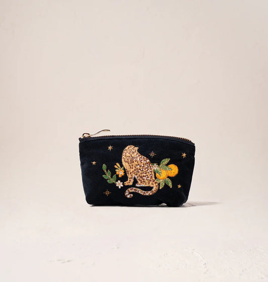 Elizabeth Scarlett Tropical Jaguar Coin Purse - Charcoal