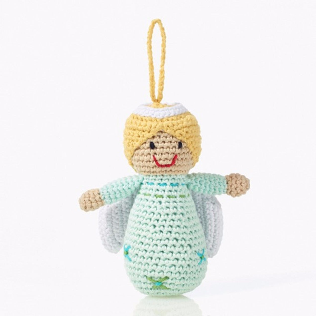 Pebble Knitted Friendly Decoration - Angel