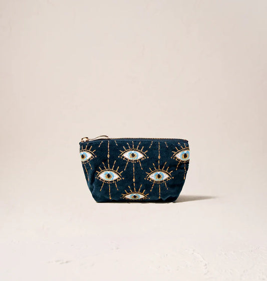 Elizabeth Scarlett Mystical Eye Coin Purse - Ink Blue