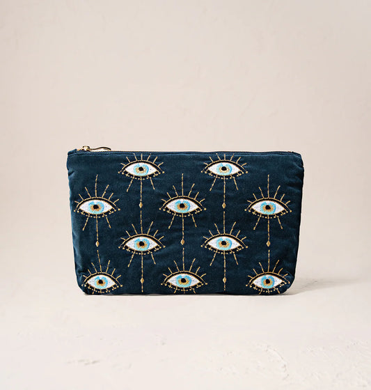 Elizabeth Scarlett Mystical Eye Everyday Pouch - Ink Blue