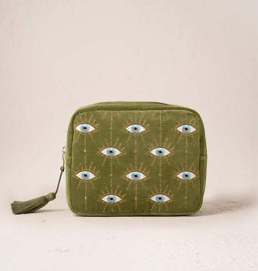 Elizabeth Scarlett Mystical Eye Wash Bag - Garden Green