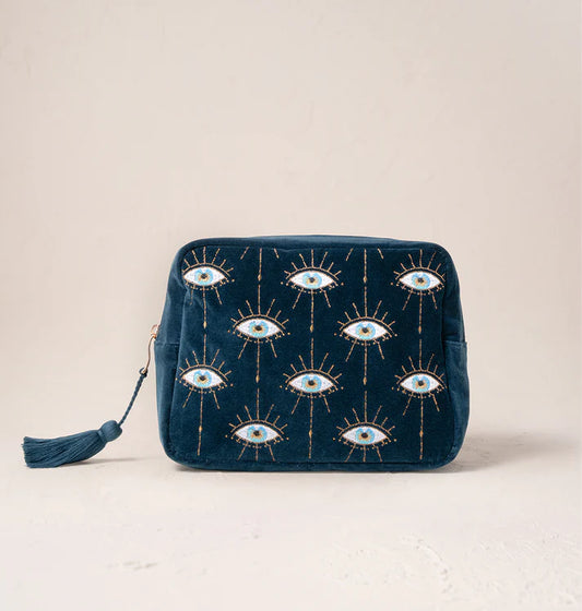 Elizabeth Scarlett Mystical Eye Wash Bag - Ivy Blue