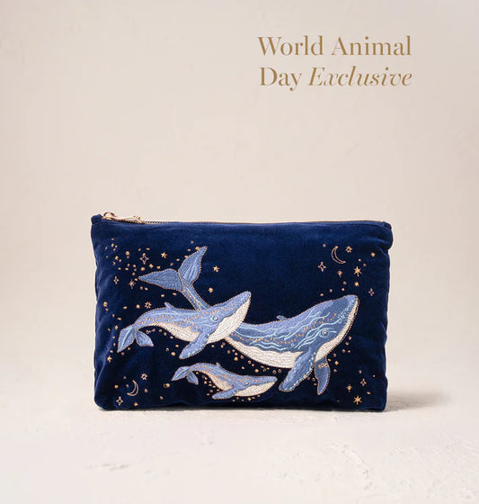 Elizabeth Scarlett Whale Everyday Pouch - Navy