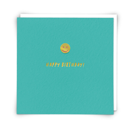 Smiley Birthday Card - Smiley Face Pin