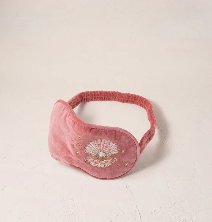 Elizabeth Scarlett Pearl Shell Eye Mask - Rose Pink