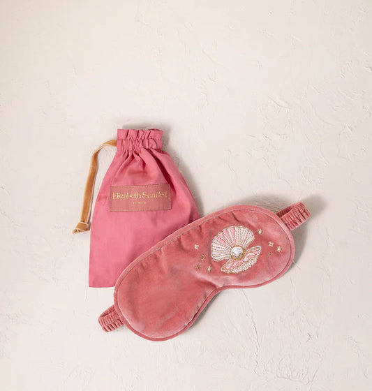 Elizabeth Scarlett Pearl Shell Eye Mask - Rose Pink